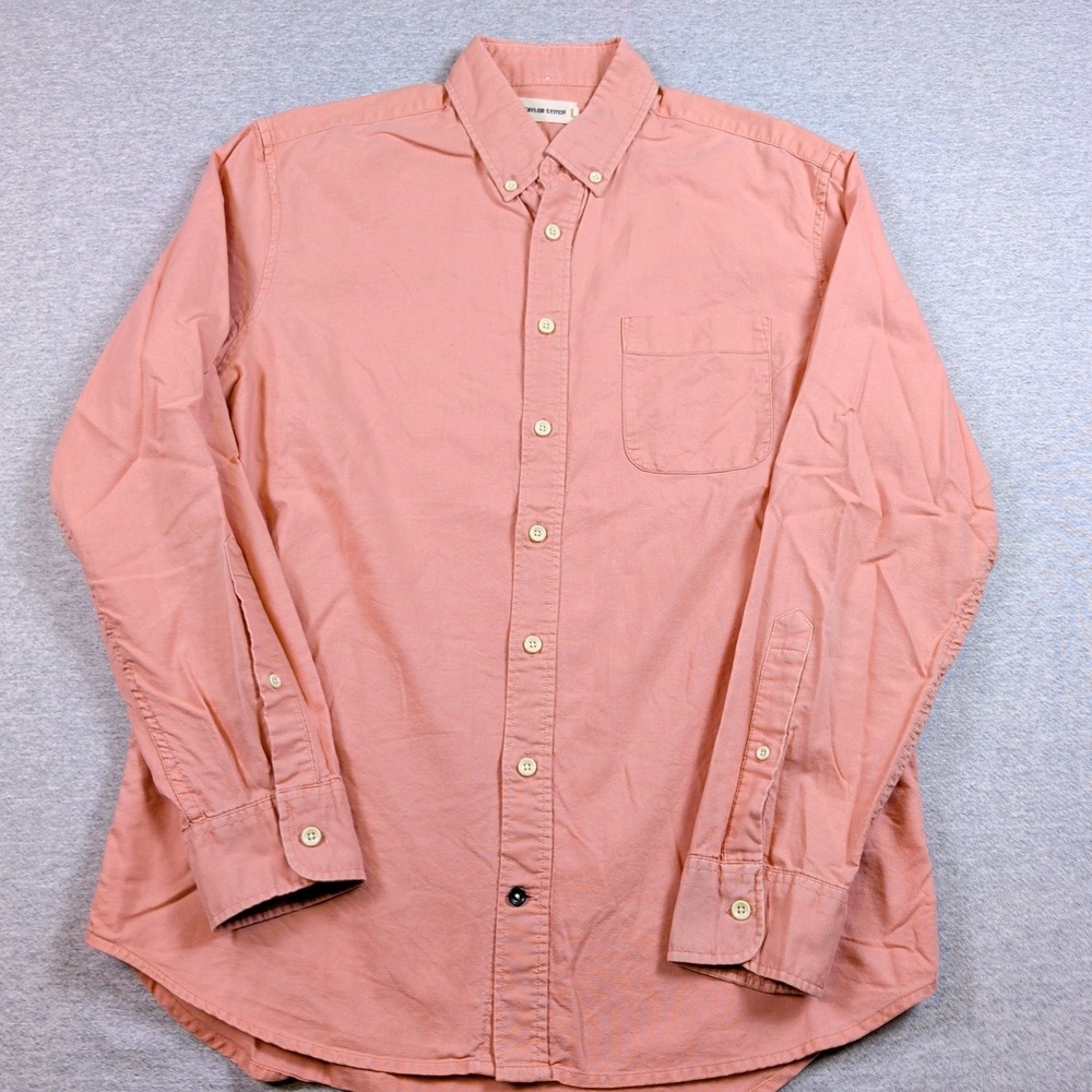 Taylor Stitch The Jack Shirt Salmon Pink Cotton Oxford 40 Medium 2102JDRO